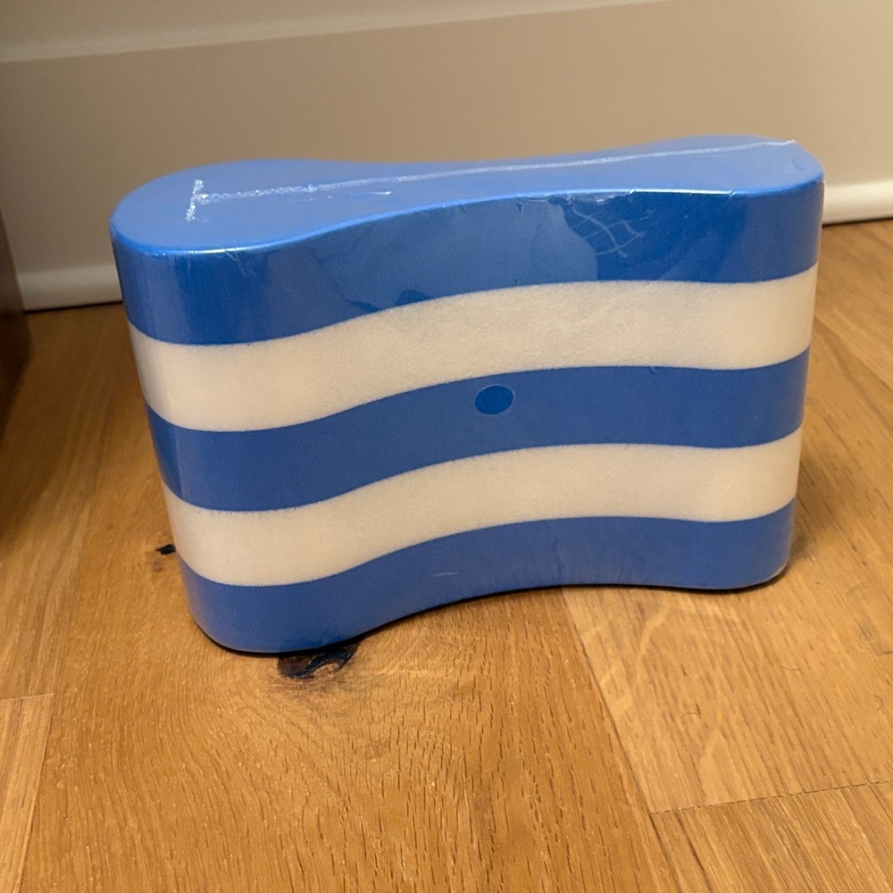 Blue and White Striped Swim Block